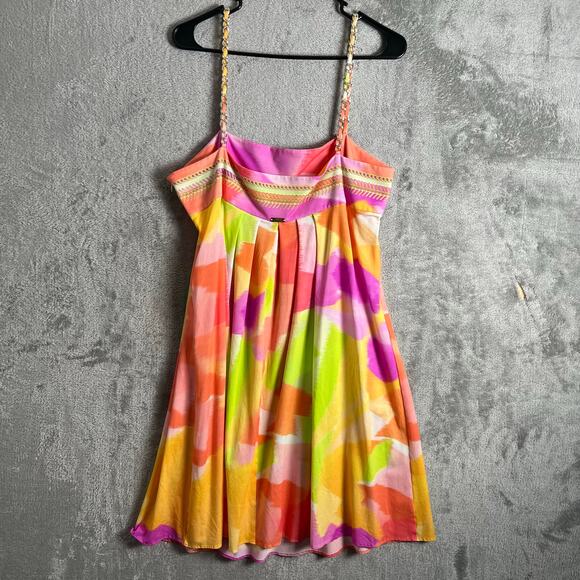 Maryan Mehlhorn Abstract Print Mini Dress Luxury Resortwear Size Large - Picture 2 of 8